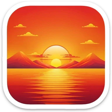 sunset sticker