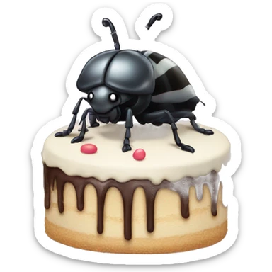 beetlejuie wth a cake sticker