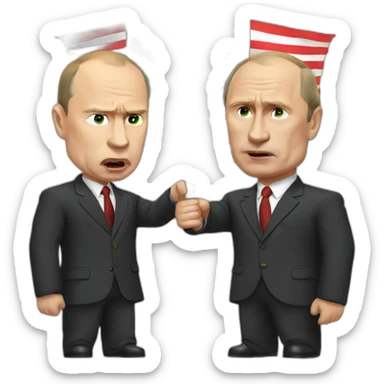 Putin fight vs united states sticker