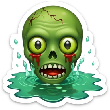 Zombie green ponda  sticker