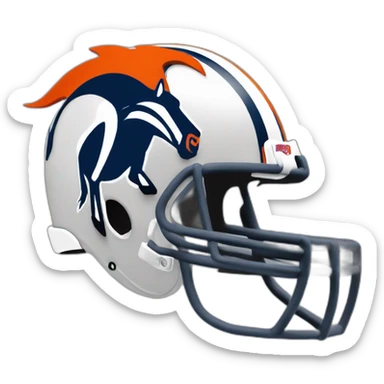 Denver donkey football helmet with Denver bronco as donkey sticker