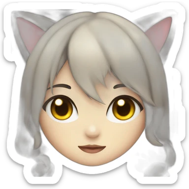 darkness neko girl sticker