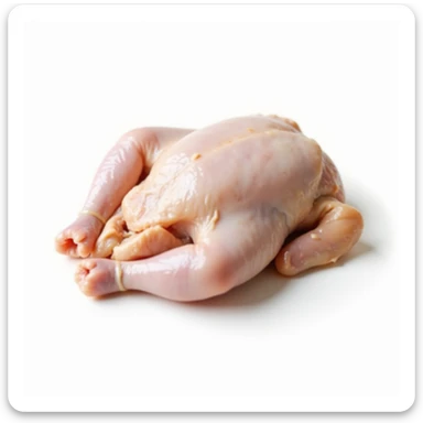 raw chicken, uncooked, realistic, on a white background sticker