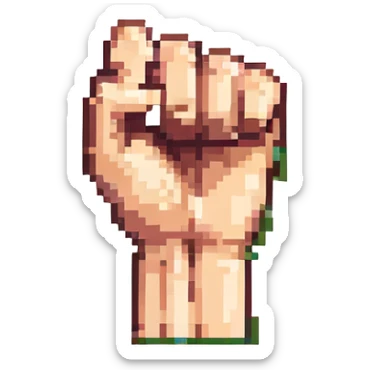 clenched fist salute sticker