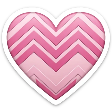 sakura heart with a chevron pattern sticker