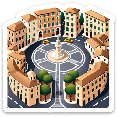 piazza di spagna view from up above
no square style no frame png style 
no squared only building sticker