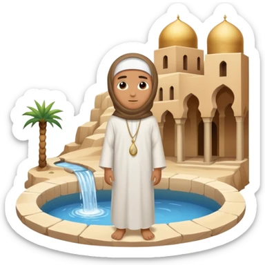 
road, desert, holy spring, islamic religion sticker