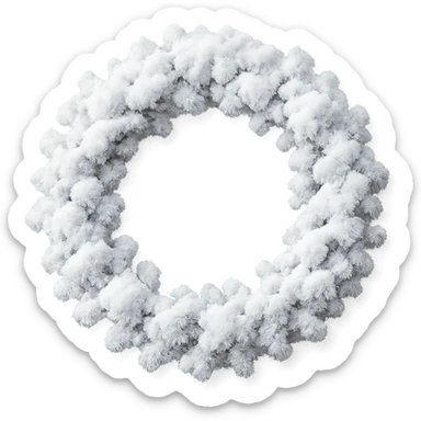 snow wreath remove background sticker