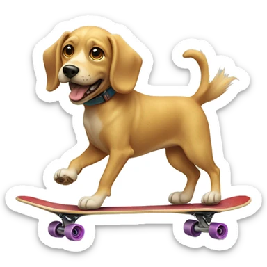 Śremie dog on a skateboard sticker