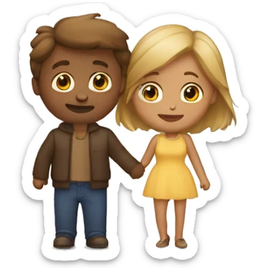 couple qui s'embrasse  sticker