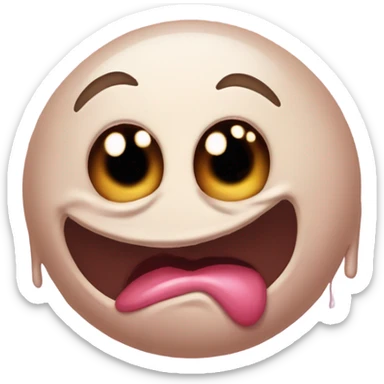 Heart eye drool sticker