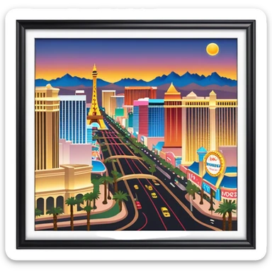 las vegas strip sticker