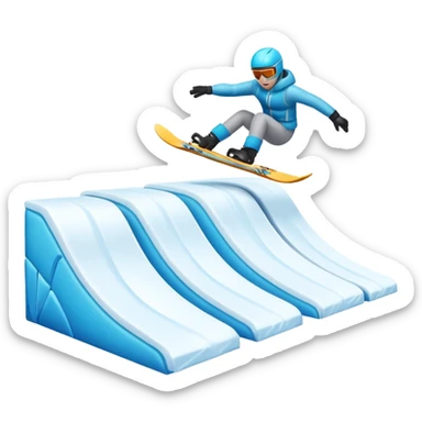 snow slope freestyle park kicker sticker