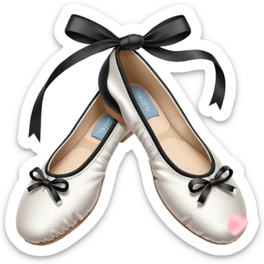 Ballet shoes black and white  sticker