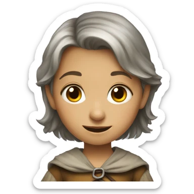 female child hobbit sticker