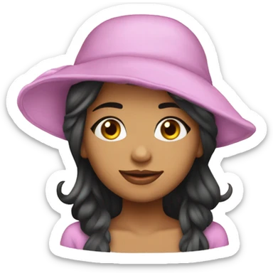 morena con gorro de satin para dormir  sticker