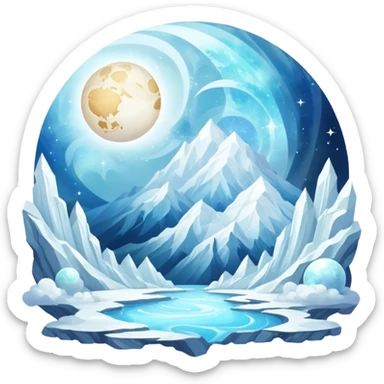 Epic divine celestial marble aesthetic-scenery sticker