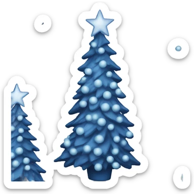 Blue Christmas tree sticker