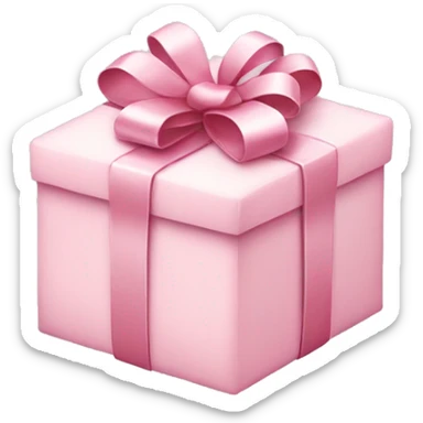 light pink christmas present sticker