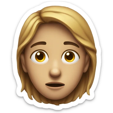 Crying to come back sticker