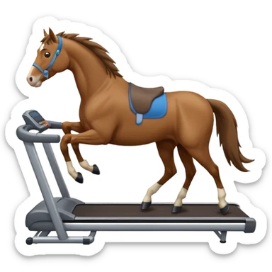 horse on a treadmill sticker