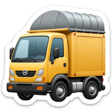 quiero un emoji de un camion de envios en tonos negro sticker