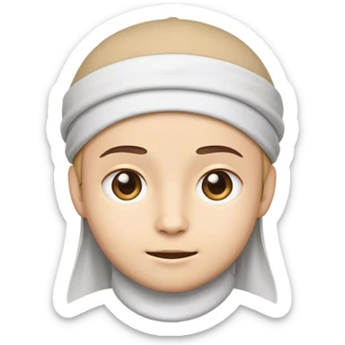 One cute face emoji to wear islaimc cap  sticker