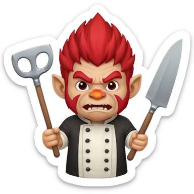 troll the red chef sticker