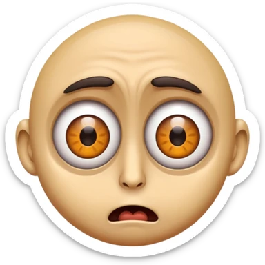 Crazy looking guy with huge eyes sticker