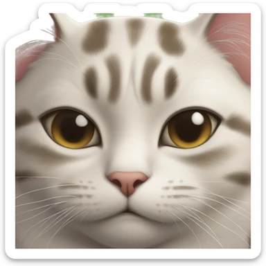 sleepy cat close up sticker