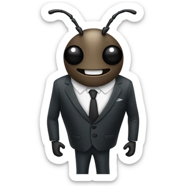 Beetle wearing a suit sticker