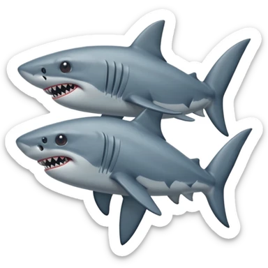 Акула с двумя головами sticker