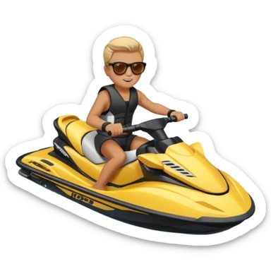 jet ski rider sticker