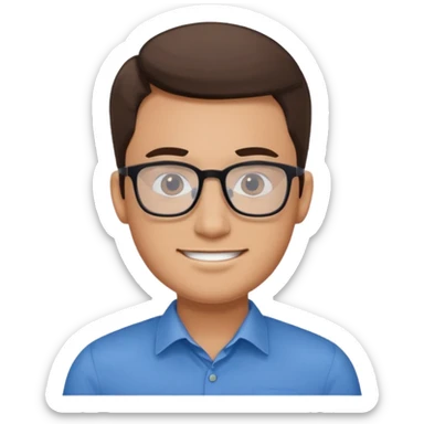 office worker man, make 2 variant, two of them are proper but have different characteristic sticker