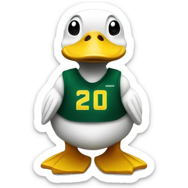Duck with Oregon duck gear on  sticker