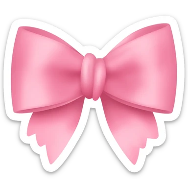 pink hairbow thin sticker