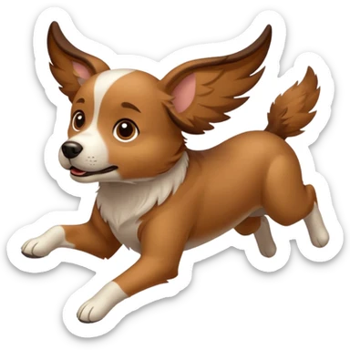 Perro volando sticker