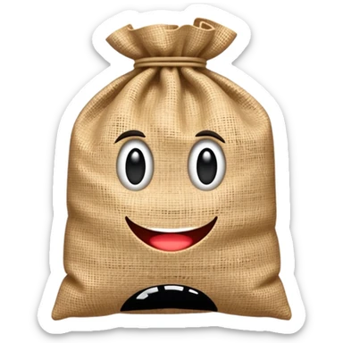 square sack of bag sticker