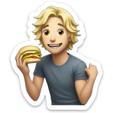 xqc eating a sandwich sticker