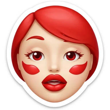 Red kiss sticker