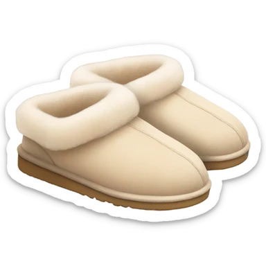 pastel beige cute ugg slippers sticker