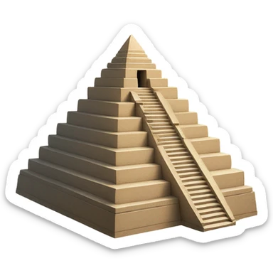 Pyramid with detailed staircase sticker