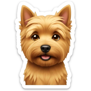 cute emoji of norwich terrier dog sticker