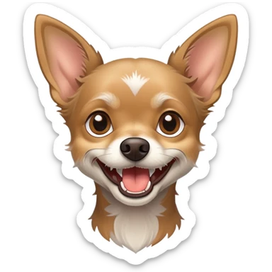 Wire haired skinny Chihuahua with buck teeth  sticker