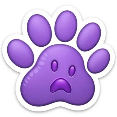purple-cat-pawprint sticker