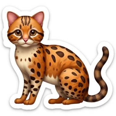 Bornean Marbled Cat (Catopuma badia), full body sticker