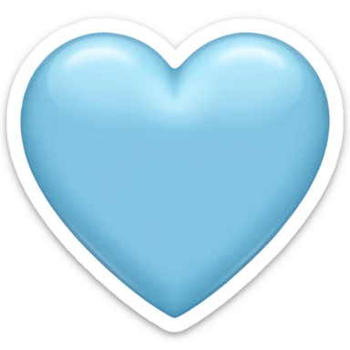 Light blue heart sticker