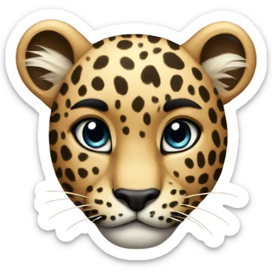 leopard with a bow sticker