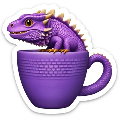 purple iguana cup sticker