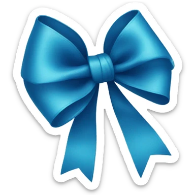 blue bow sticker